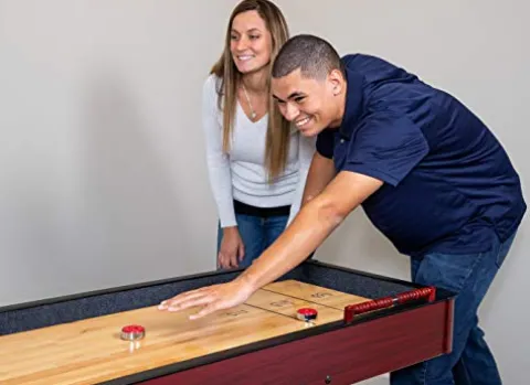 Hathaway Challenger Shuffleboard Table Dark Cherry Finish