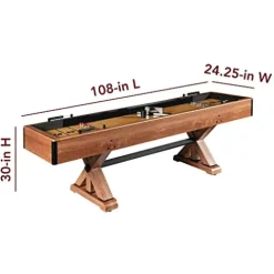 Hathaway Daulton 9-ft Shuffleboard Table White Oak Finish