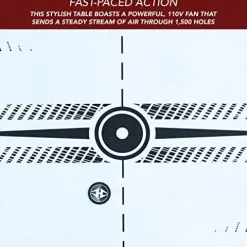 Hathaway Dorsett 60-in Air Hockey Table LED Scoring Wood Grain/Silver/Black