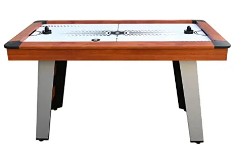 Hathaway Dorsett 60-in Air Hockey Table LED Scoring Wood Grain/Silver/Black