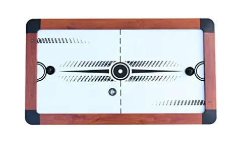 Hathaway Dorsett 60-in Air Hockey Table LED Scoring Wood Grain/Silver/Black