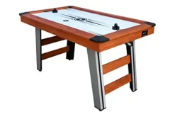 Hathaway Dorsett 60-in Air Hockey Table LED Scoring Wood Grain/Silver/Black