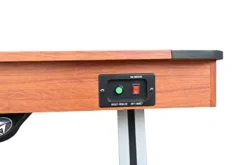 Hathaway Dorsett 60-in Air Hockey Table LED Scoring Wood Grain/Silver/Black