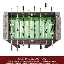 Hathaway Driftwood 56-in Premium Competition Foosball Table Driftwood/Green