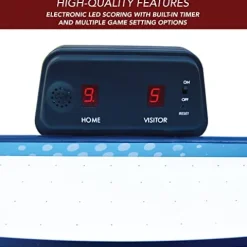 Hathaway Enforcer 5.5-ft Air Hockey Table with Electronic Scoring Blue/White