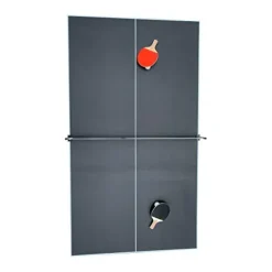 Hathaway Excalibur 6-ft Air Hockey Table with Table Tennis Top Driftwood Black