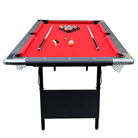 Hathaway Fairmont Portable 6-Ft Pool & Billiard Table Red