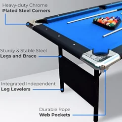 Hathaway Fairmont Portable 6-Ft Pool Table Blue
