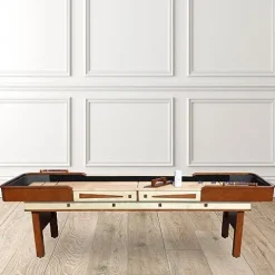Hathaway 12-ft Shuffleboard Table Walnut