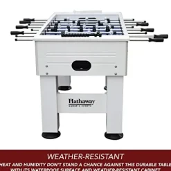Hathaway Highlander 55-in Outdoor Foosball Table White