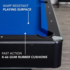 Hathaway Hustler 8-ft Pool Table with Ball Return Blue