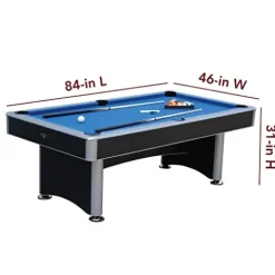 Hathaway Maverick II 7-Foot Pool and Table Tennis Multi Game Black