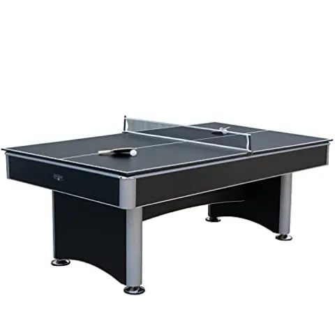 Hathaway Maverick II 7-Foot Pool and Table Tennis Multi Game Black