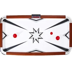 Hathaway Midtown 6′ Air Hockey Family Game Table Cherry Wood