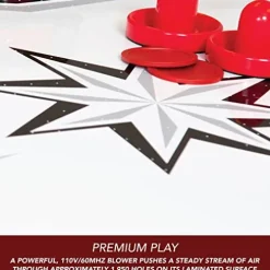 Hathaway Midtown 6′ Air Hockey Family Game Table Cherry Wood