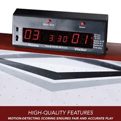 Hathaway Midtown 6′ Air Hockey Family Game Table Cherry Wood