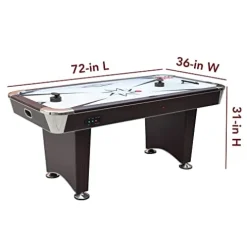 Hathaway Midtown II 6-ft Air Hockey Family Game Table Dark Cherry Wood