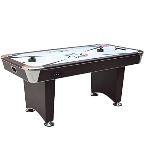 Hathaway Midtown II 6-ft Air Hockey Family Game Table Dark Cherry Wood