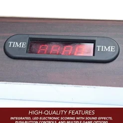 Hathaway Midtown II 6-ft Air Hockey Family Game Table Dark Cherry Wood