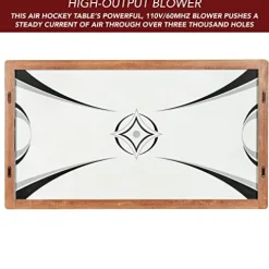 Hathaway Midtown 72-in Air Hockey Table LED Scoring Cherry Finish White Oak