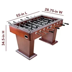Hathaway Millennium 55-in Pro Series Foosball Table Mahogany/Black