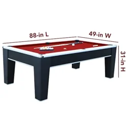 Hathaway Mirage 88-in Pool Table Black/Red