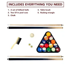 Hathaway Mirage 88-in Pool Table Black/Red