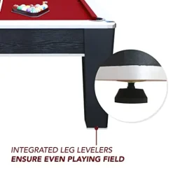 Hathaway Mirage 88-in Pool Table Black/Red