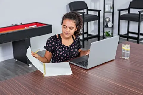 Hathaway Newport 7-ft Pool Table Tennis Combination with Dining Top, Two STO Newport II 7-ft Pool Table Combo Set with Benches – White with Camel Felt – Walnut