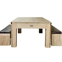 Hathaway Newport 7-ft Pool Table Combo Set with Benches Rustic Gray