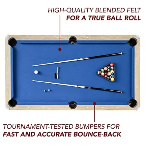 Hathaway Newport 7-ft Pool Table Combo Set with Benches Rustic Gray