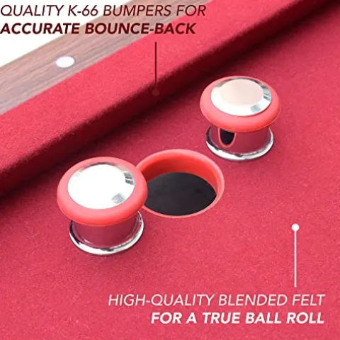 Hathaway Renegade II 54-in Bumper Pool Table Walnut / Red