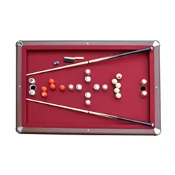 Hathaway Renegade II 54-in Bumper Pool Table Walnut / Red