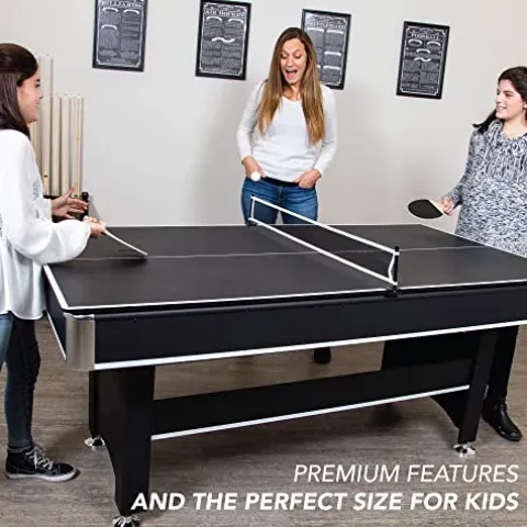 Hathaway Spartan 6-ft Pool Table with Table Tennis Top Black