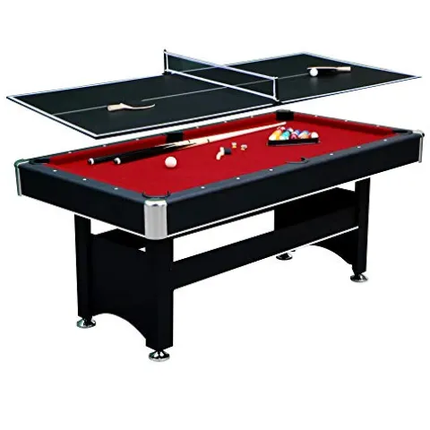 Hathaway Spartan 6-ft Pool Table with Table Tennis Top Black
