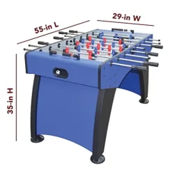 Hathaway Ventura 55-in Foosball Table with Bonus Electronic Dart Board Blue