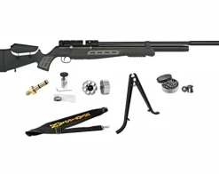 Hatsan BT65SB QE .25 Caliber PCP Bolt Action Air Rifle Bundle with 150 Pellets and Wearable4U Cloth Black