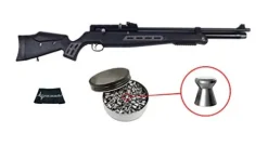 Hatsan Mod BT65 QE .22 Caliber PCP Bolt Action Air Rifle Bundle with 250 Pellets and Wearable4U Cloth Black