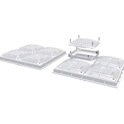 Hayward 18-Inch Dual Pak High Flow Drain Cover and Frame