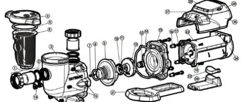 Hayward SPX3400DR Motor Drive Replacement for SP3400VSP Pump