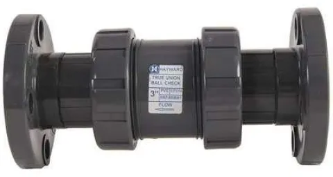 Hayward True Union Check Valve TC1300FE 3-Inch PVC EPDM Seals Flanged End