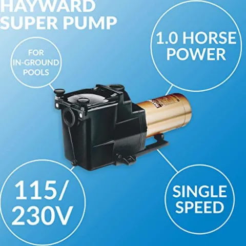Hayward W3SP2607X10 Super Pump Pool Pump 1 HP Black
