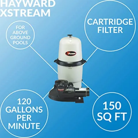 Hayward XStream Above-Ground Pool Filter Pump System, 1.5 HP Gray