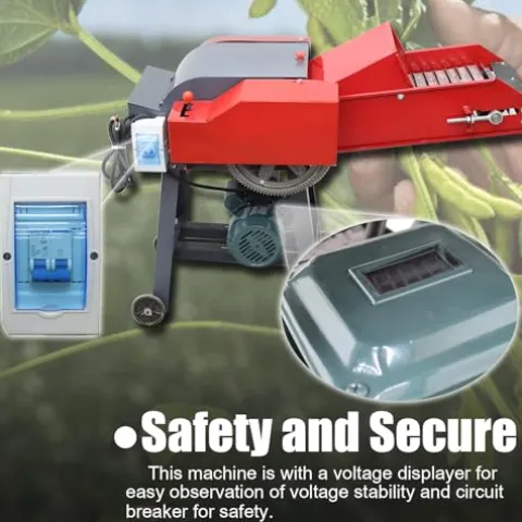 HayWHNKN Chaff Cutter Straw Corn Pulverizer Machine Red