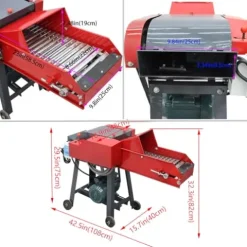 HayWHNKN Chaff Cutter Straw Corn Pulverizer Machine Red