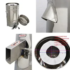 HayWHNKN Electric Salad Spinner 5.5 Gallon Stainless Steel Silver