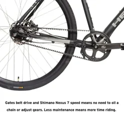 HEAD Head UR Fast 700c Belt Drive Urban Commuter Bike Black