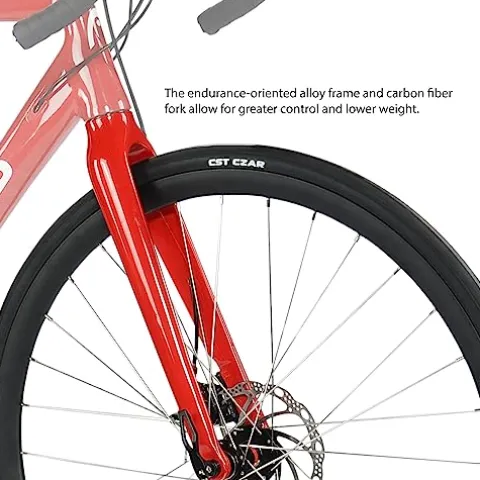 HEAD Pava 22 Speed Aluminum Road Bicycle with Carbon Fork Red