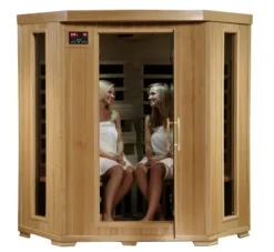 Heat Wave Infrared Sauna 4 Person with Carbon Heaters & E-Z Touch Control Panel