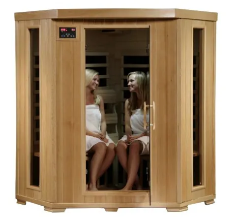 Heat Wave Infrared Sauna 4 Person with Carbon Heaters & E-Z Touch Control Panel